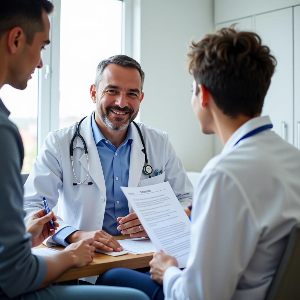 Patient Discussing Lab Results with Doctor