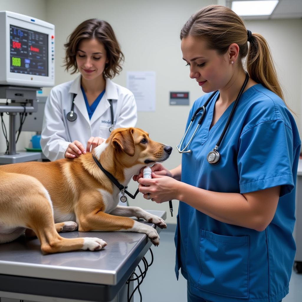 Pet Receiving Emergency Care in San Rafael