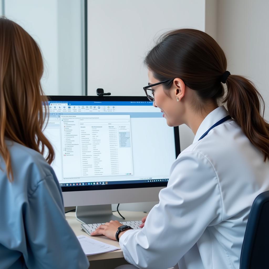 Reviewing Framingham Union Hospital Medical Records with Doctor