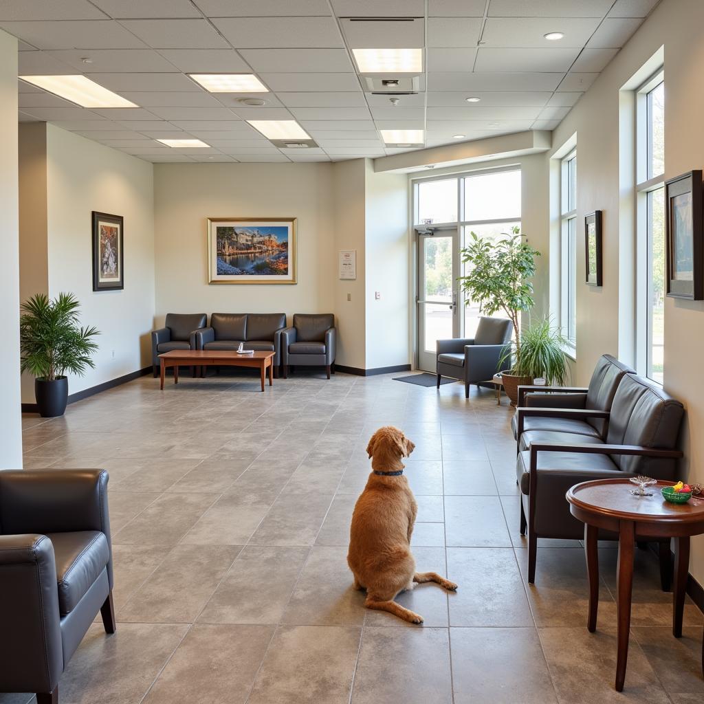 Comfortable and Welcoming Waiting Area at River Edge Animal Hospital