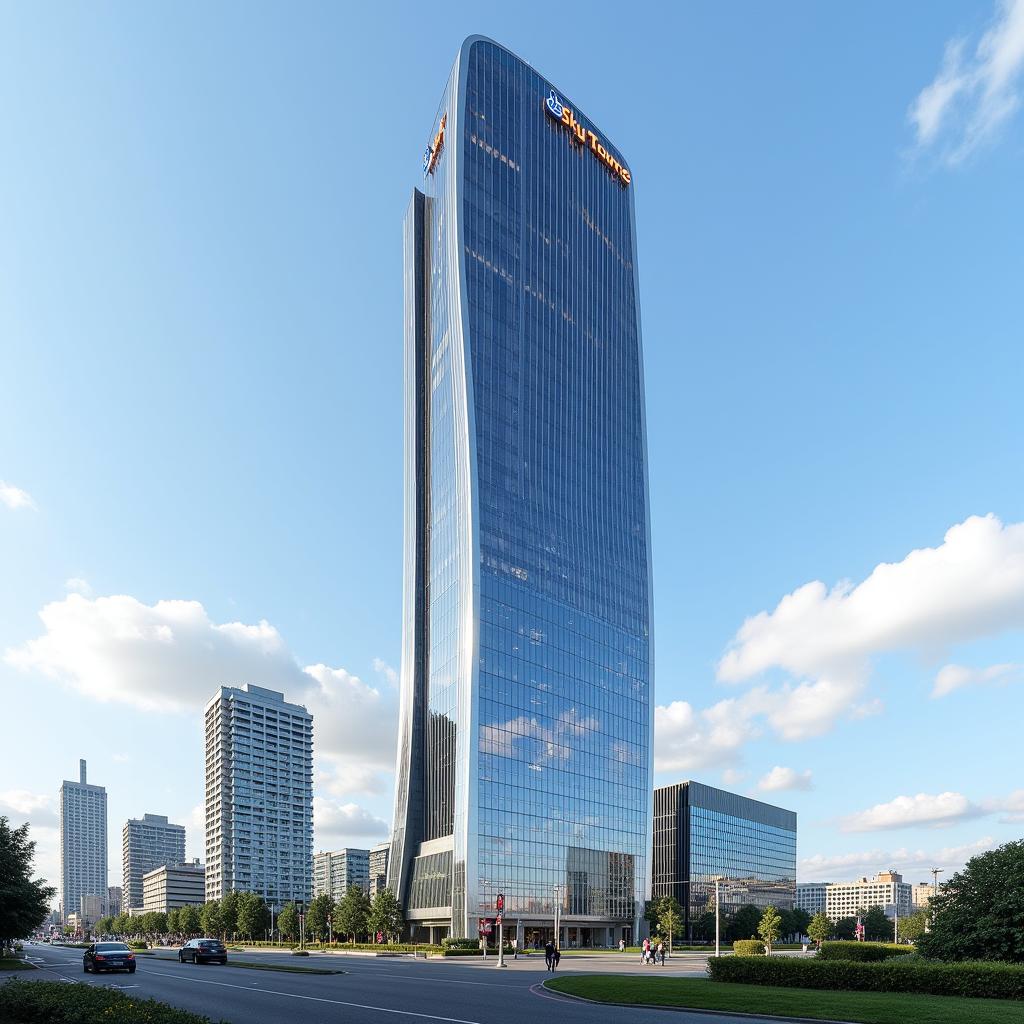 Modern Architecture of the University Hospital Sky Tower