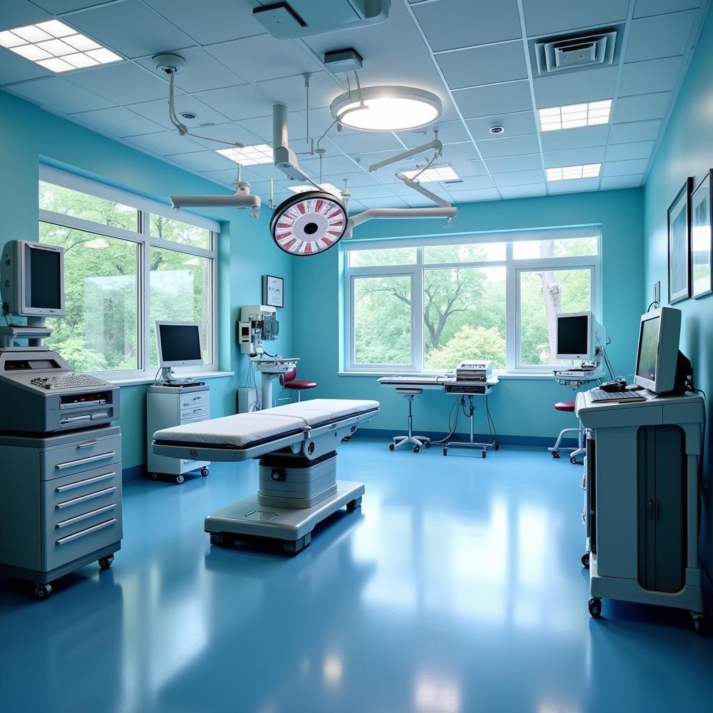 State-of-the-art equipment in a veterinary operating room.