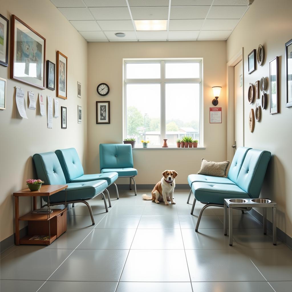 Comfortable and Spacious Waiting Area at Village Crossroad Animal Hospital