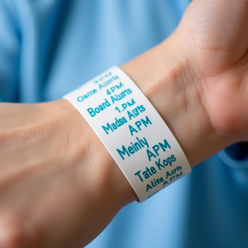 Hospital wristband ensuring patient safety