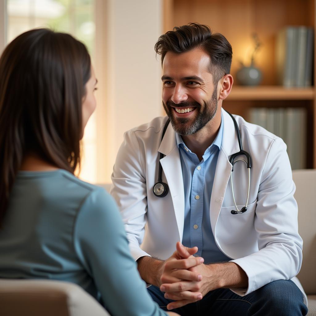 Doctor consulting with a patient at York Hospital Walk-in Clinic